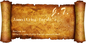 Jamnitzky Teréz névjegykártya