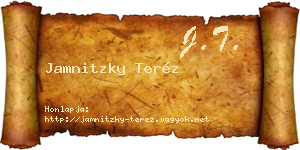 Jamnitzky Teréz névjegykártya